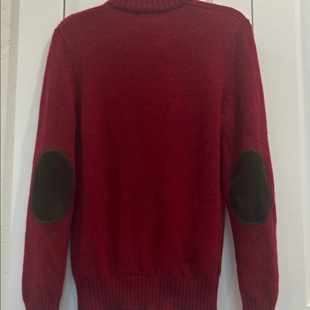 LL BEAN - Men's Burgundy 1/4 Zip Sweater